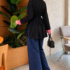 Tunic with drawstring and stripe detail Black - Afbeelding 4