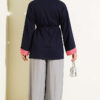 Rope-Tie Striped French Terry Tunic Navy Blue - Imagen 3