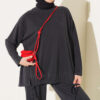 Basic two-piece set with tie detail Anthracite - Image 2