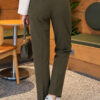 Belted Tapered Pants with String Detail Khaki – Bild 4