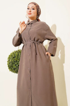 Alternative view of Buttoned Tie Strap Tencel Dress Nefti