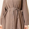 Buttoned Tie Strap Tencel Dress Nefti - Afbeelding 4