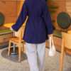 Ribbed Tunic with Corded Waist Navy Blue - Imagen 3