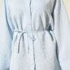 Wide Sleeve Modal Shirt with Tie Belt Ice Blue – Bild 4