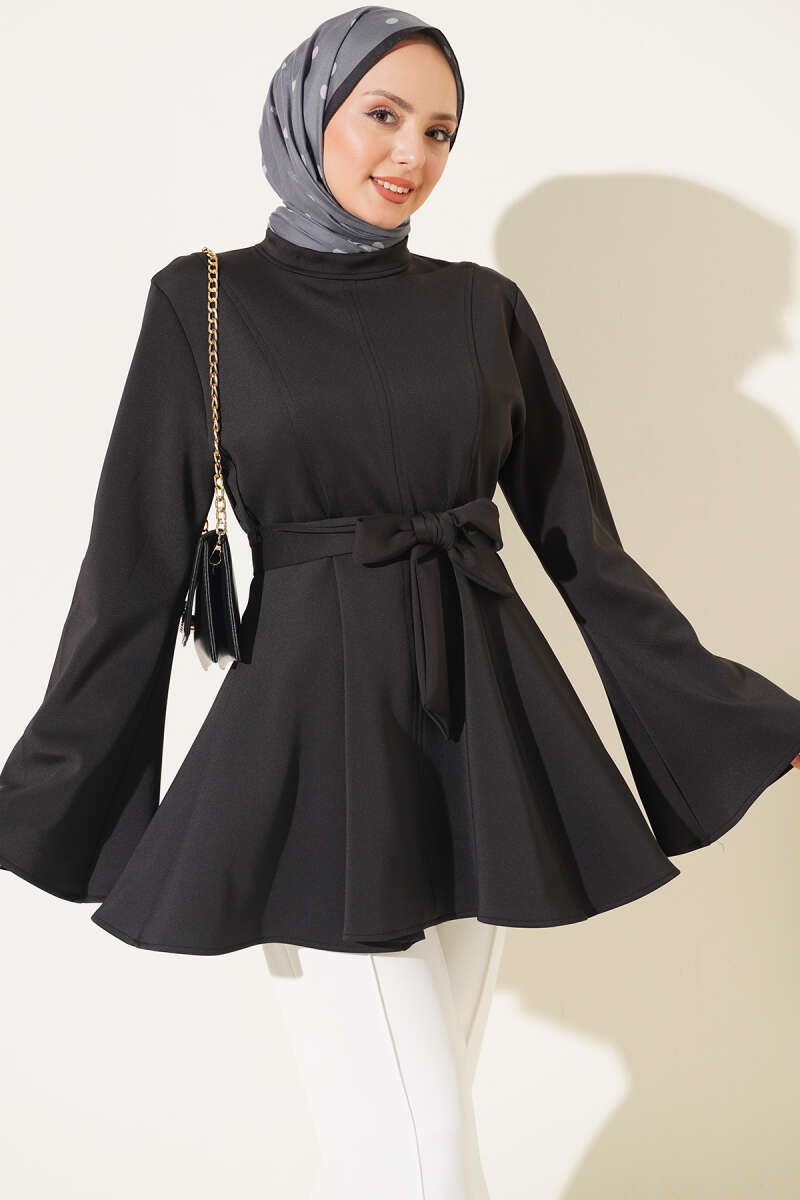 Spanish Sleeve Scuba Tunic Black