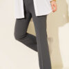 Flared Waistband Double Pants Smoke