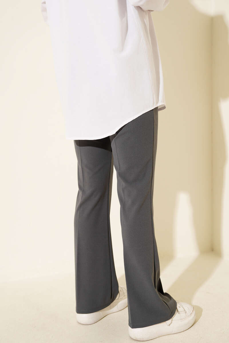Flared Waistband Double Pants Smoke – Bild 3