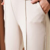 Spanish Hem Scuba Pants Beige - immagine 4