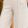 Spanish Hem Scuba Pants Beige – Image 4