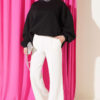 Spanish Hem Scuba Pants White - immagine 2