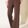 Spanish Hem Scuba Pants Brown