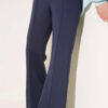 Spanish Hem Scuba Pants Navy Blue