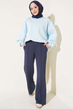 Alternative view of Spanish Hem Scuba Pants Navy Blue