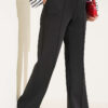 Spanish Hem Scuba Pants Black