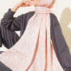 Textured Jacquard Shaw Nude - immagine 2