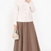 Velvet-Look Special Chenille Cardigan Cream – Image 2