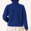 Velvet-Look Special Chenille Cardigan Navy Blue – Image 4
