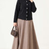 Velvet-Look Special Chenille Cardigan Black – Image 3