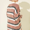 Thick Striped Buttoned Knit Tunic Rose Dust – Bild 3