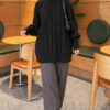 Thick Ribbed Knit Tunic Black - Imagen 2