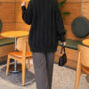 Thick Ribbed Knit Tunic Black - Imagen 4
