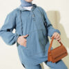 Hooded Denim Two-Piece Set Light Blue - Afbeelding 2