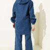 Hooded Denim Two-Piece Set Blue – Bild 3