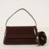 Magnetic Closure Handbag with Flap Dark Brown - immagine 2