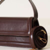 Magnetic Closure Handbag with Flap Dark Brown - immagine 3