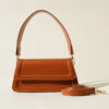 Magnetic Closure Handbag with Flap Tan - Afbeelding 2