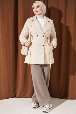 Alternative view of Belted Denim Dress Beige