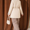 Belted Denim Dress Beige - Afbeelding 4