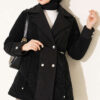 Belted Denim Dress Jet Black
