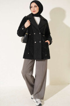 Alternative view of Belted Denim Dress Jet Black