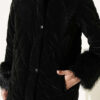 Puffer Coat with Fur Detailing Black - Afbeelding 4