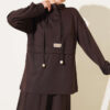 Hooded Top and Bottom Two-Piece Set Brown – Bild 2