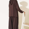 Hooded Top and Bottom Two-Piece Set Brown – Bild 3