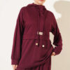 Hooded Top and Bottom Two-Piece Set Plum - immagine 2