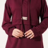 Hooded Top and Bottom Two-Piece Set Plum - immagine 4