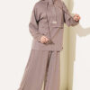 Hooded Top and Bottom Two-Piece Set Mink