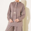 Hooded Top and Bottom Two-Piece Set Mink - immagine 2