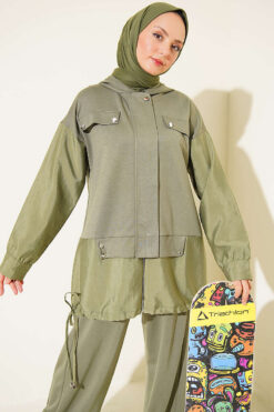 Alternative view of Hooded Two-Piece Set with Drawstring Details Hazel