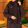 Hooded Two-Piece Set with Drawstring Details Brown - Imagen 2