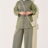 Hooded Waist-Tied French Terry Two-Piece Set Hazel