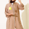 Hooded sweatshirt with pocket detail Beige