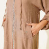 Hooded sweatshirt with pocket detail Beige – Bild 4