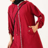 Hooded sweatshirt with pocket detail Burgundy