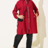Hooded sweatshirt with pocket detail Burgundy - Image 2