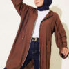 Hooded sweatshirt with pocket detail Brown