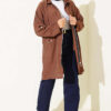 Hooded sweatshirt with pocket detail Brown – Bild 2